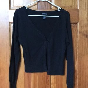 Wet Seal Black Sparkle Cardigan